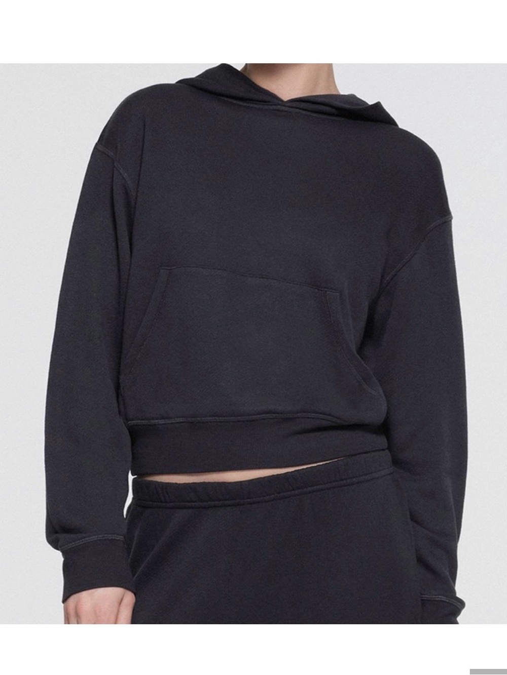 Cropped French Terry Hoodie